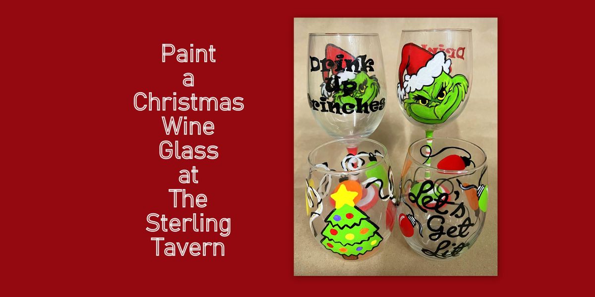 Wine Glass Painting just in time for Christmas