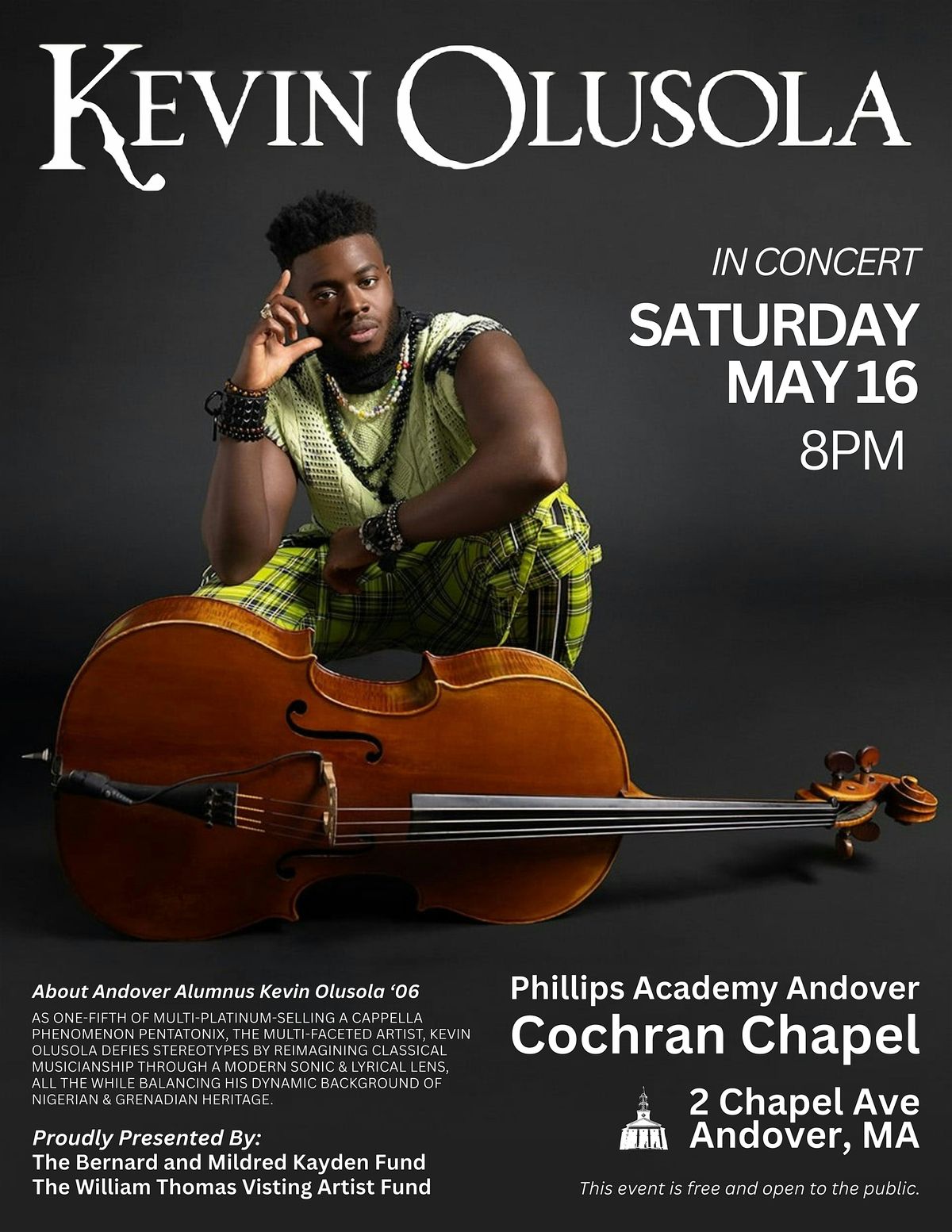 Kevin Olusola \u201906 in Concert