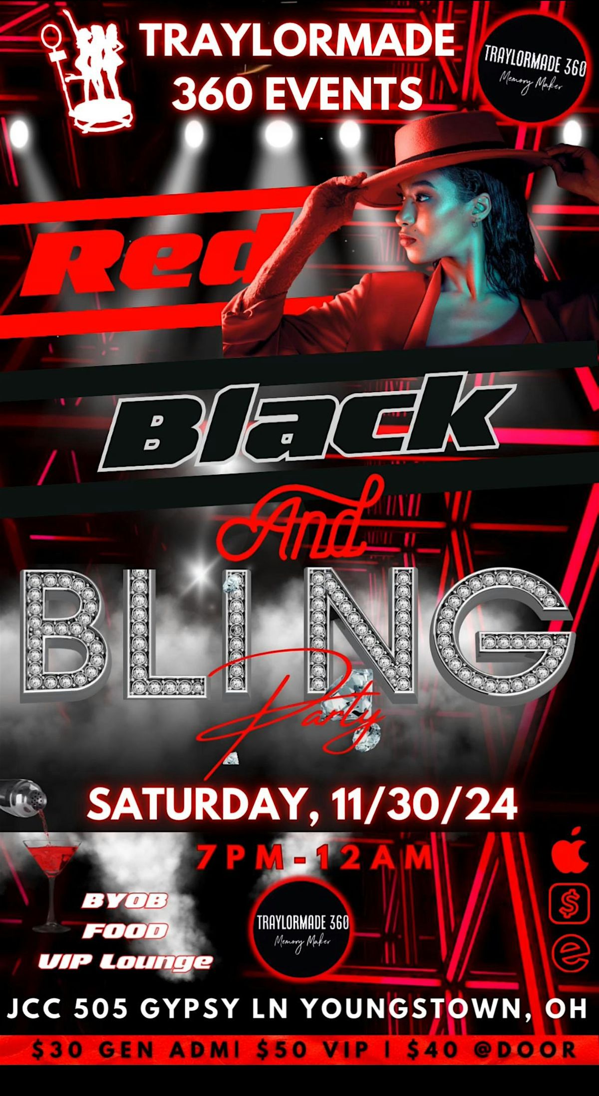 Red, Black, & Bling Party