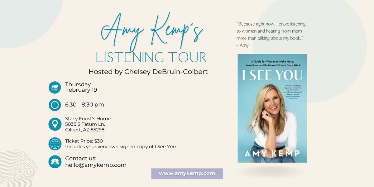 Listening Tour Stop with Amy Kemp - Hosted by Chelsey DeBruin-Colbert