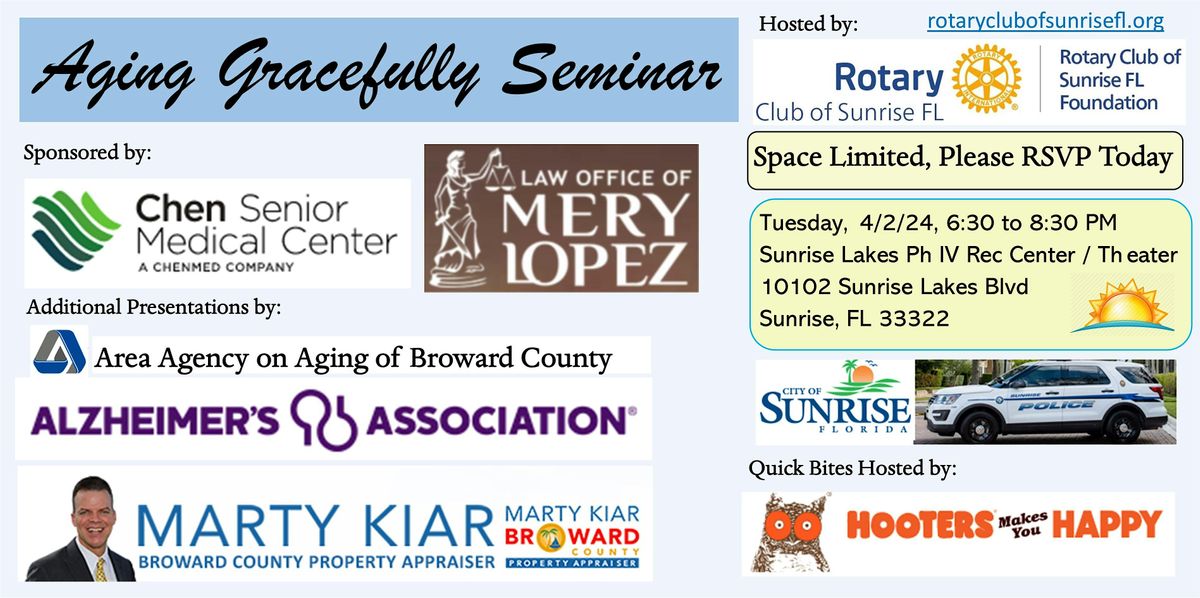 Online Rotary Aging Gracefully Seminar