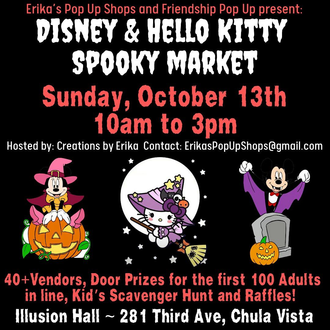 FREE EVENT (no ticket needed) Spooky Disney\/Hello Kitty Market!