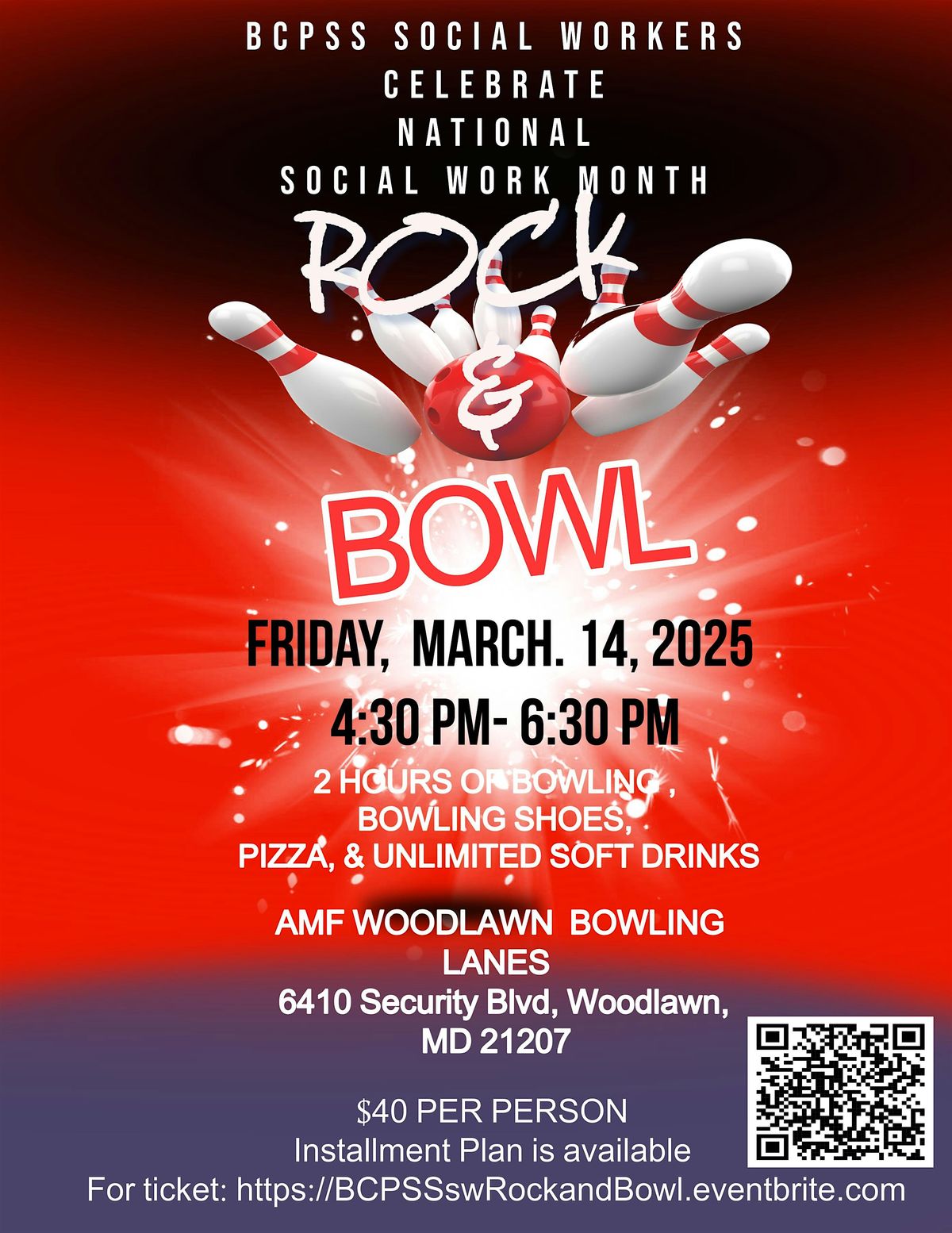 BCPSS Social Workers ROCK & BOWL