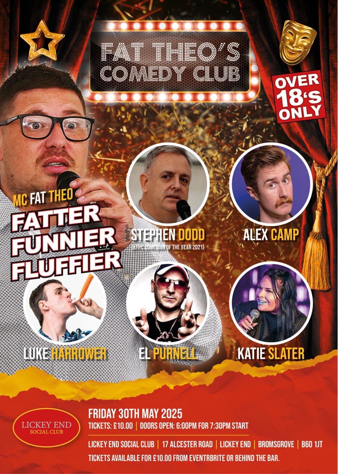 Fat Theo\u2019s Comedy Club @Lickey End Club