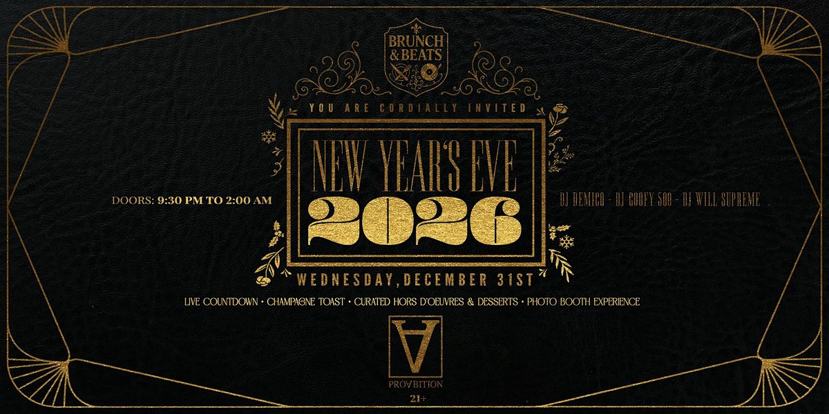 Brunch & Beats: NYE 2026 at Proabition Riverside (R&B \u2022 Hip Hop \u2022 Afrobeat)