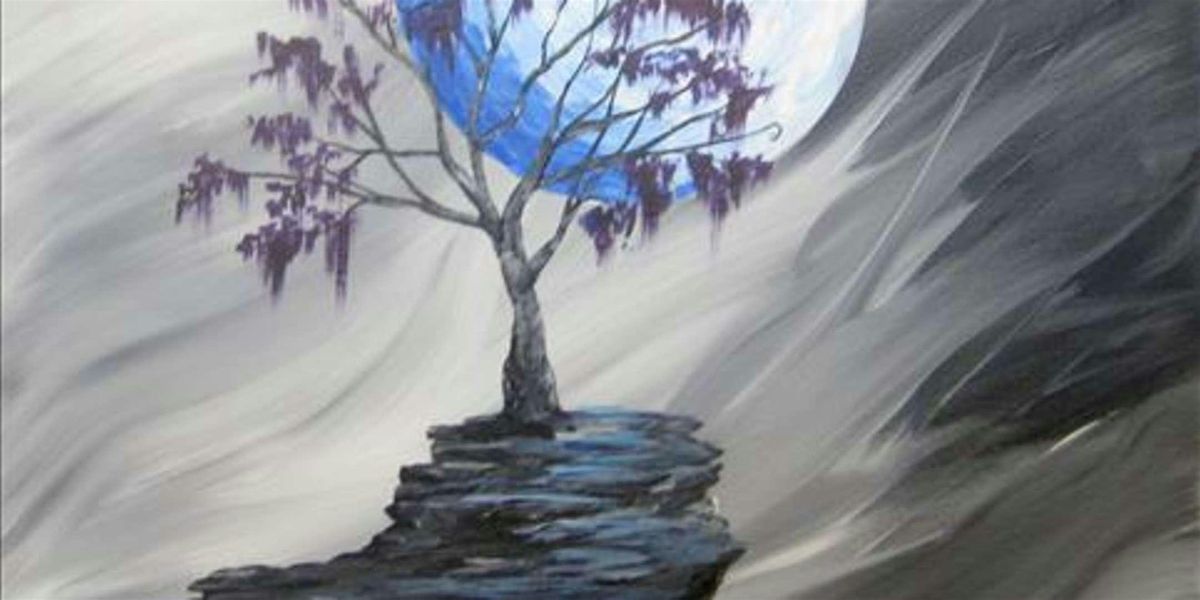 Mysterious Blue Moon - Paint and Sip by Classpop!\u2122