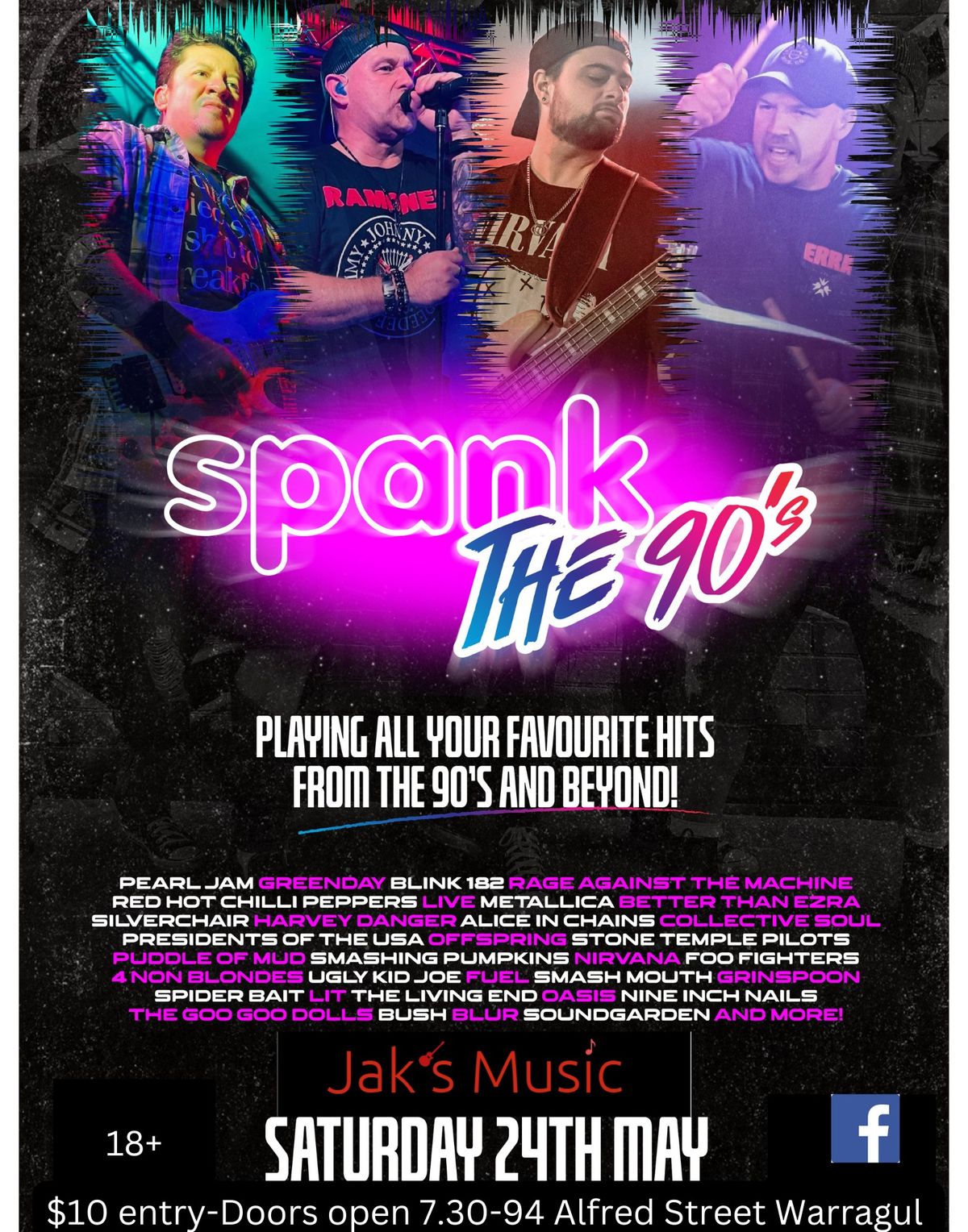 SPANK the 90's LIVE @ Jak's