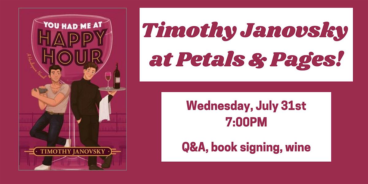 Timothy Janovsky Author Event at Petals & Pages