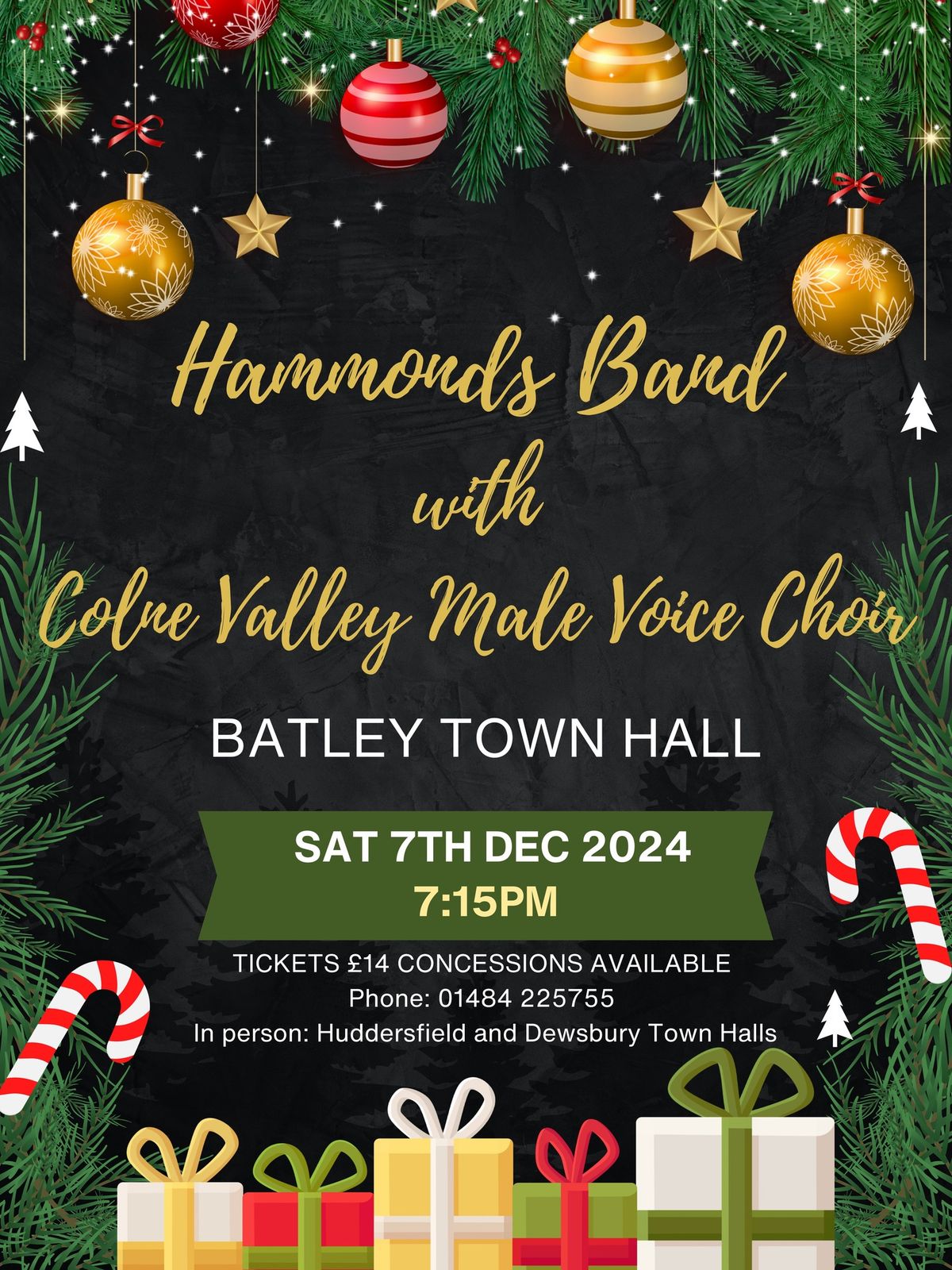 Batley Town Hall Christmas Concert with Guests Colne Valley Male Voice Choir