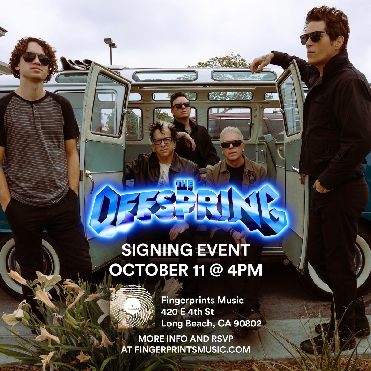 \u26a1\ufe0f The Offspring will be at Fingerprints to meet fans and sign copies of Supercharged