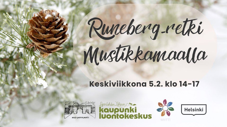 Runeberg-retki Mustikkamaalla