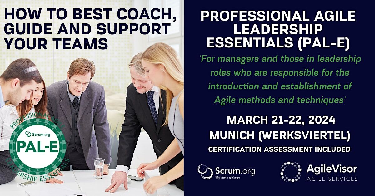 Certified Training | Professional Agile Leadership (PAL-E)