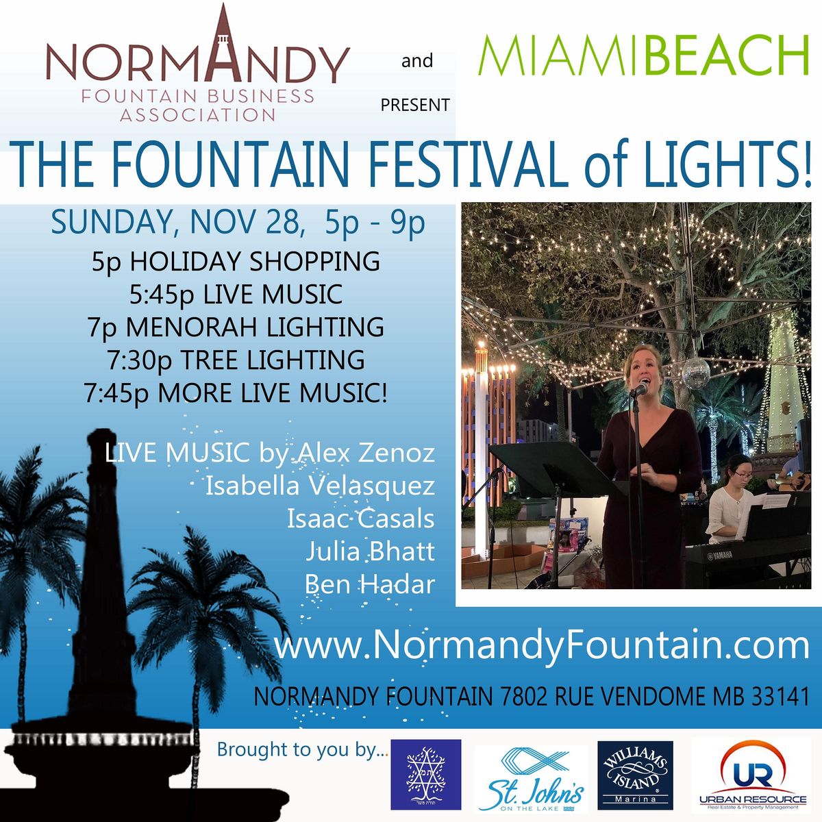 Free RAFFLE & Free PAINTING CLASS - The Fountain Festival of Lights