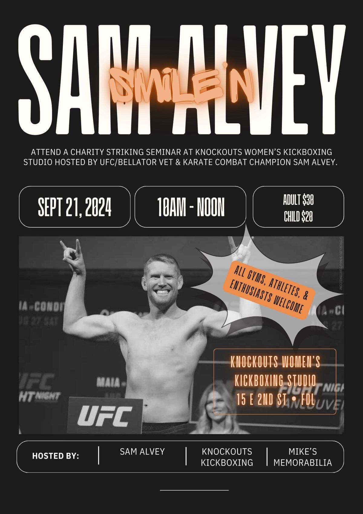 Sam Alvey Striking Seminar & Autograph Signing