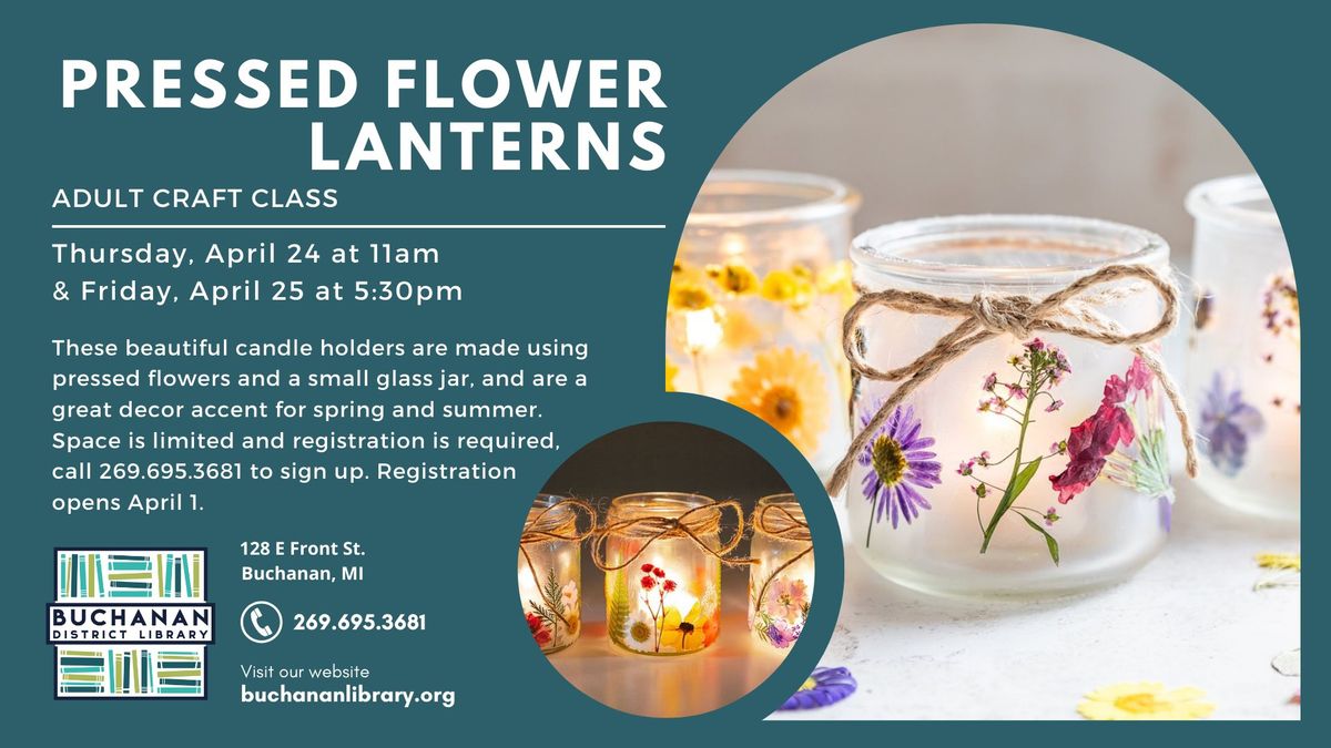 ADULT CRAFT: PRESSED FLOWER LANTERNS