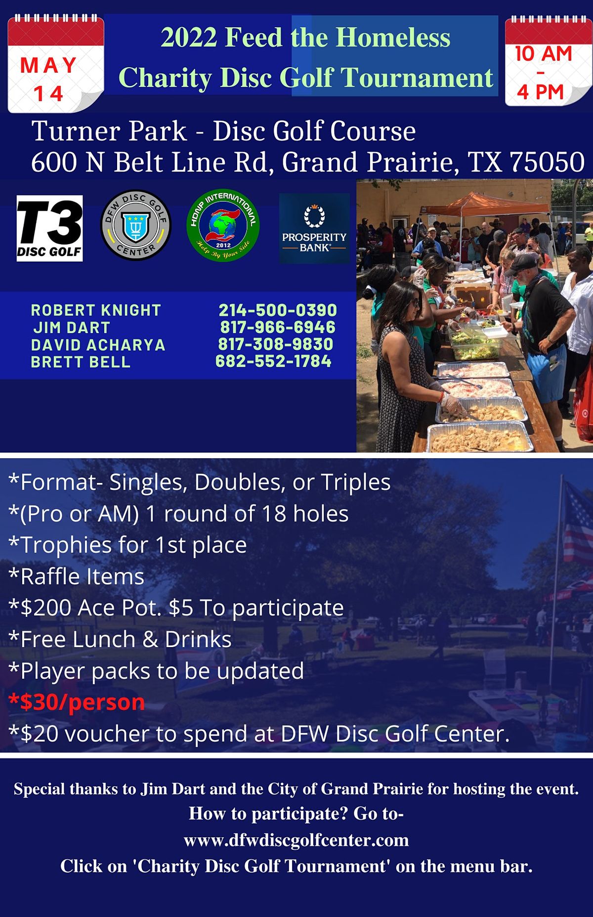 Feed the Hungry Charity Disc Golf Tournament 2022, Turner Park Grand