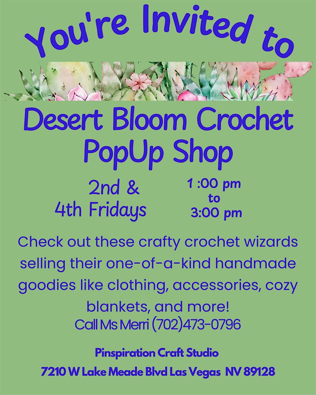 Desert Bloom Crochet PopUp Shop