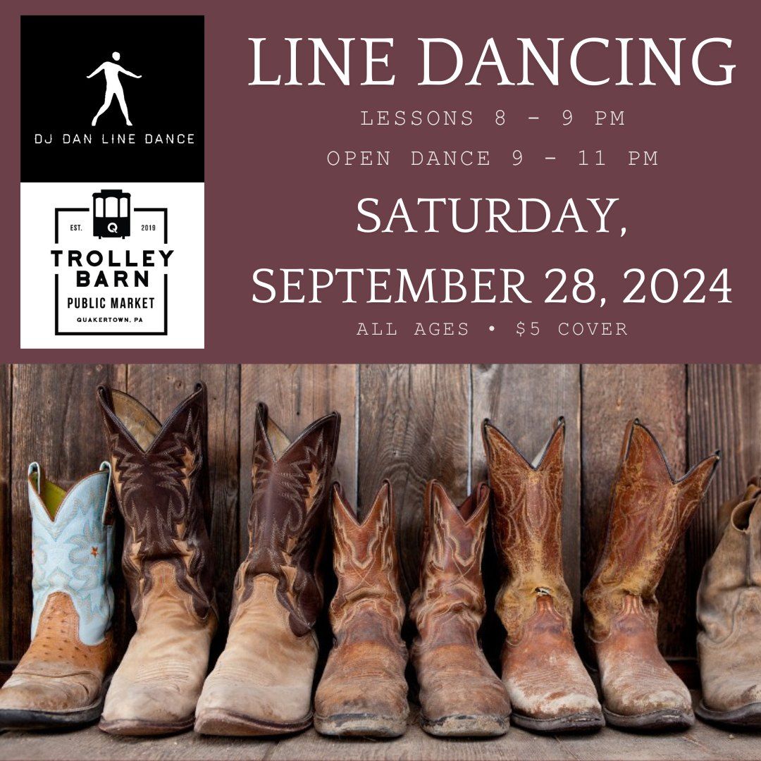 LINE DANCING at the Trolley Barn!