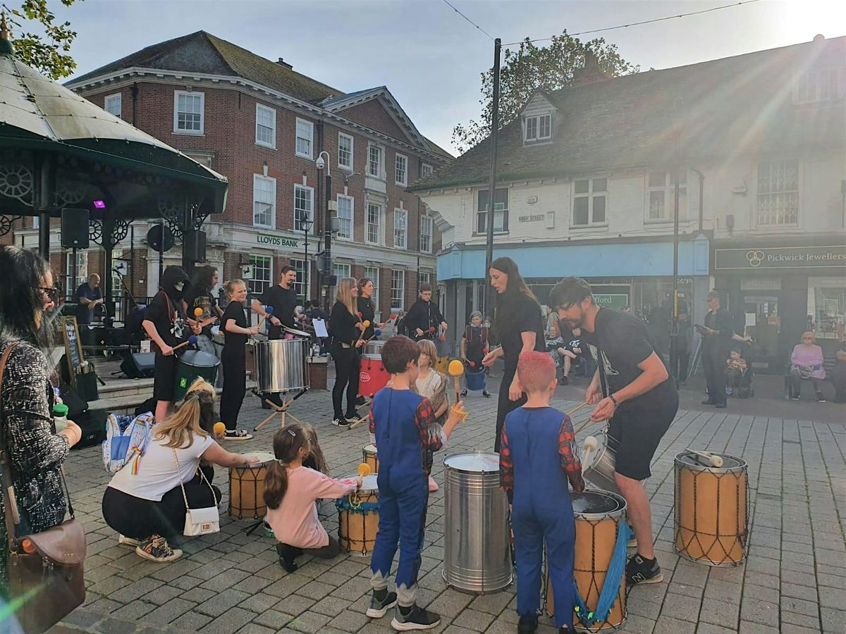 family drumming workshop