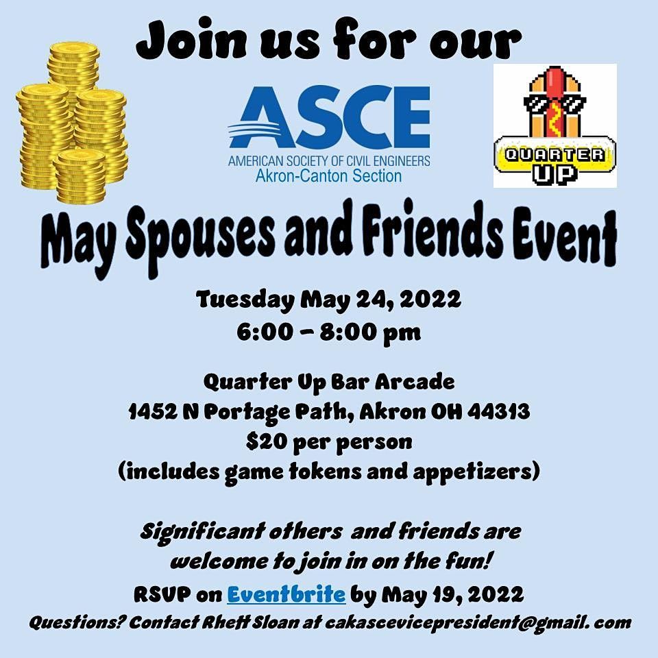 ASCE Spouses and Friends Event - Quarter Up Bar Arcade