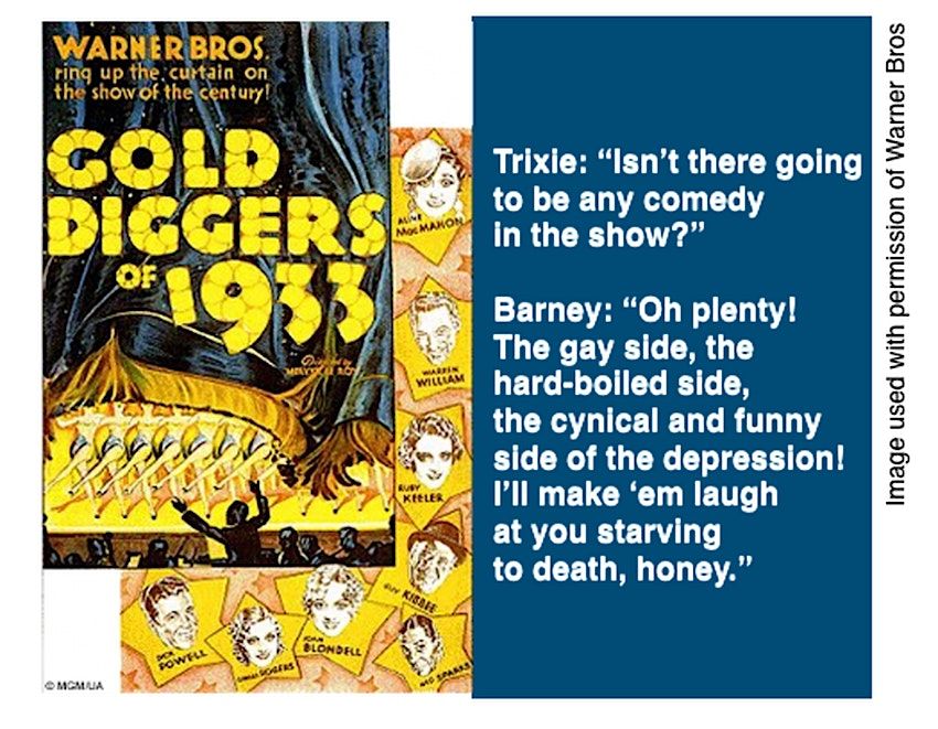 CinemaLit: Gold Diggers of 1933 (1933) \u2013 98 minutes