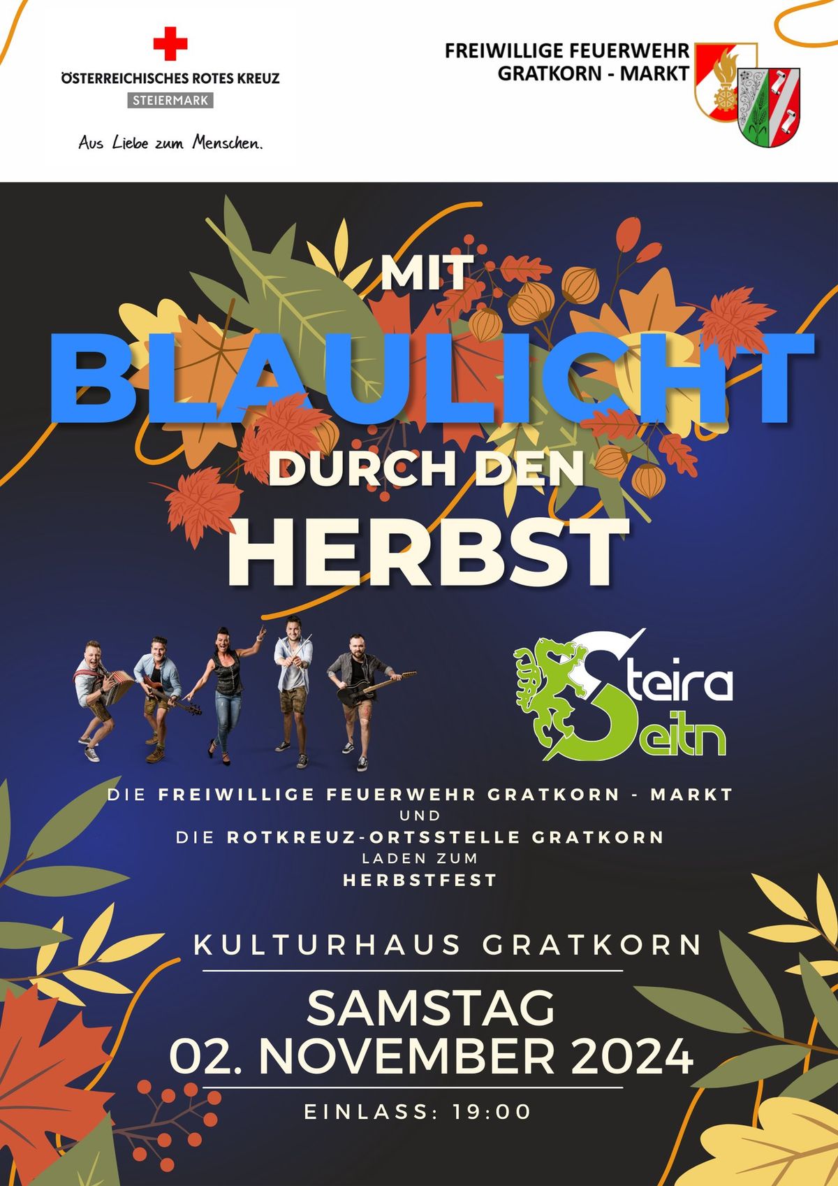 Mit Blaulicht durch den Herbst