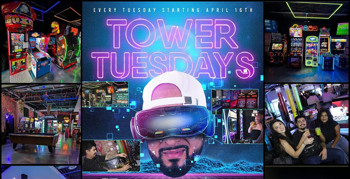 Tower Tuesdays at Reset Arcade Bar | No Cover