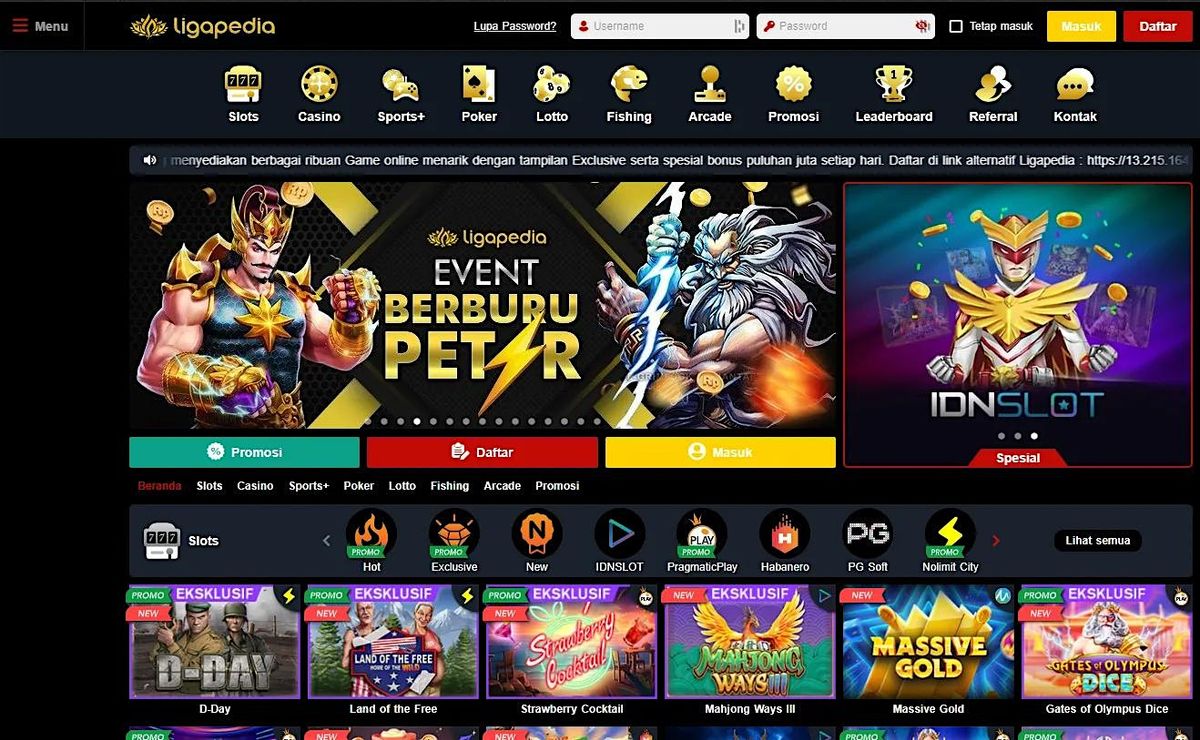 Ligapedia Tempat Bermain Slot yang Seru