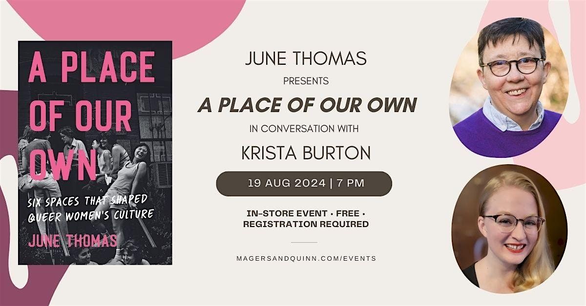 June Thomas presents A Place of Our Own in conversation with Krista Burton