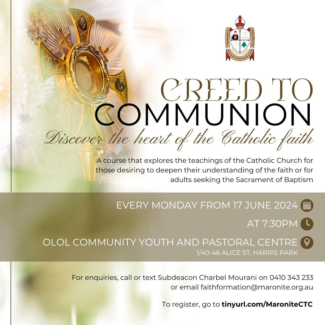 Creed to Communion | Discover the heart of the Catholic Faith | 22-week faith formation series