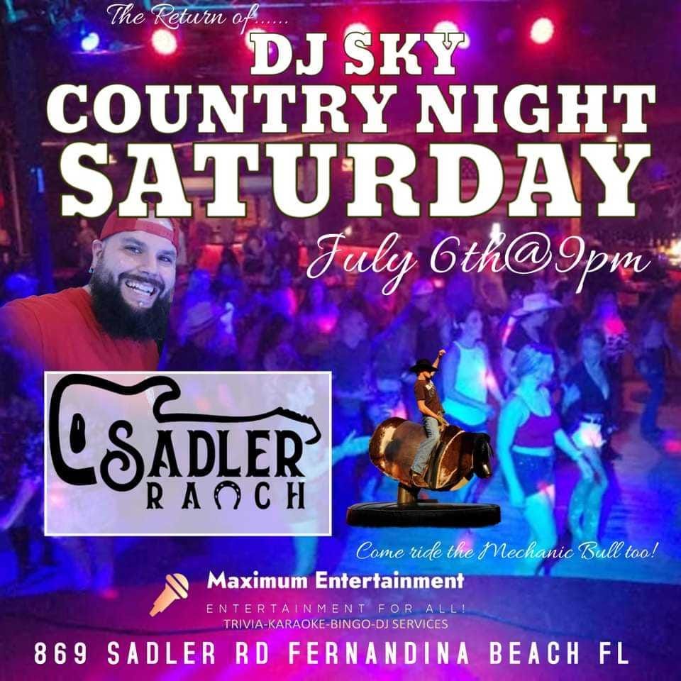 Freedom weekend and country dancing with DJ Sky once again at Sadler Ranch 