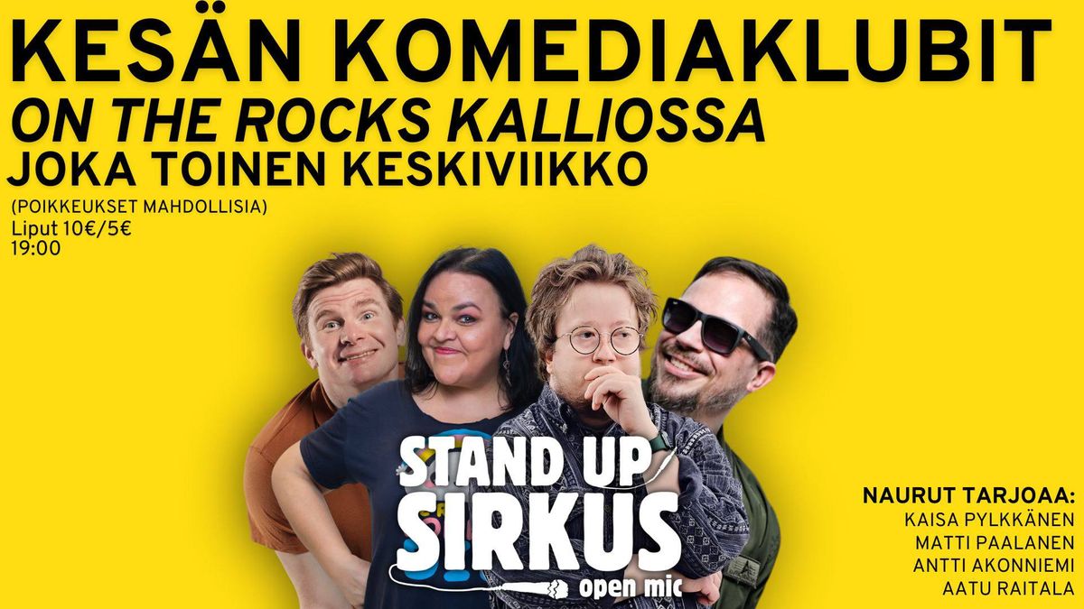 Stand up -sirkuksen kes\u00e4klubit 