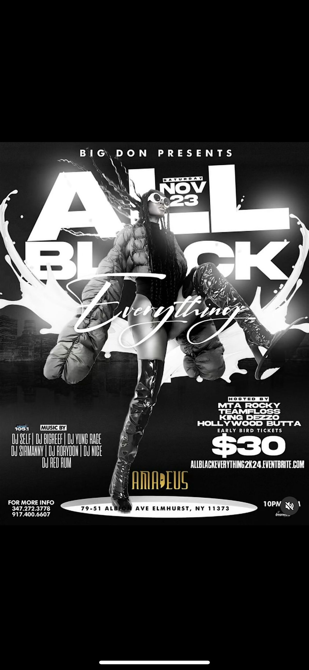 ALL BLACK EVERYTHING NOVEMBER 23RD NYC