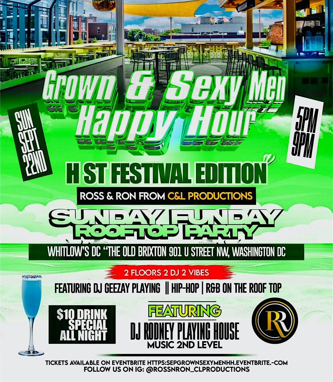 September Grown and Sexy Men Happy Hour: H Street Festival Edition