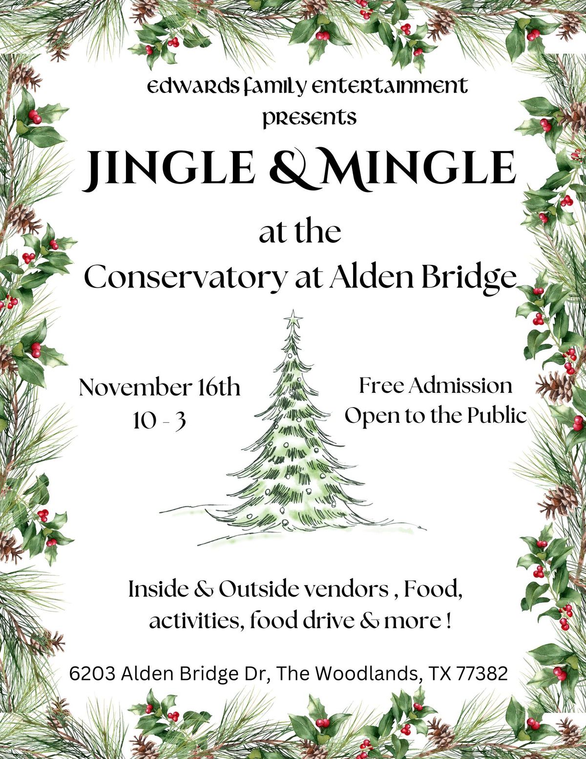 Jingle & Mingle at the Conservatory at Alden Bridge