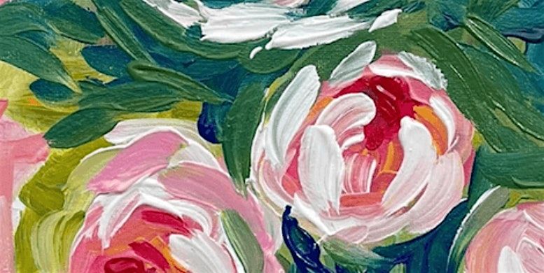 Paint and Wine Night - Peony Bouquet