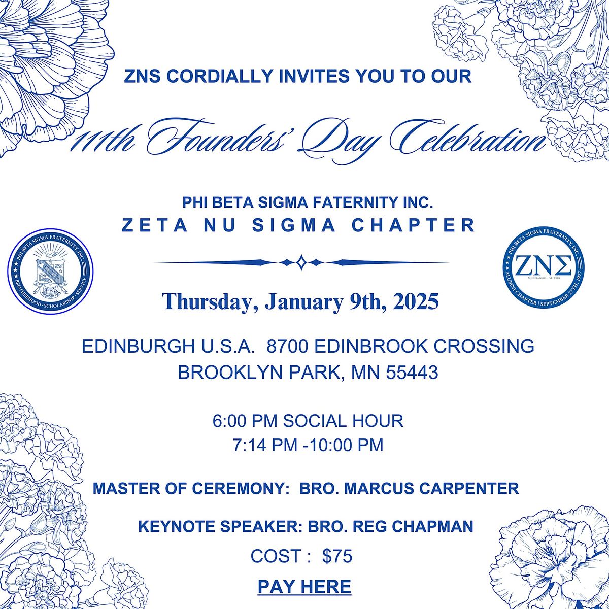 111th Founders' Day Celebration hosted by Zeta Nu Sigma