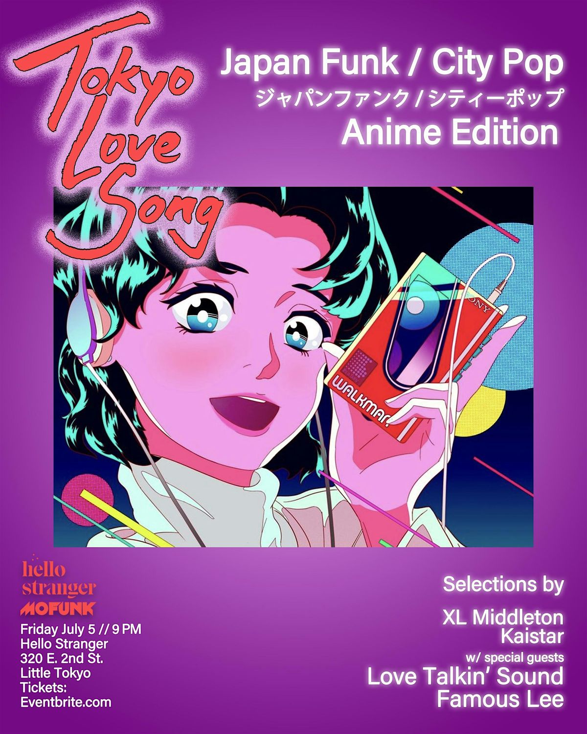 Tokyo Love Song - City Pop Night In Little Tokyo - Anime Edition!