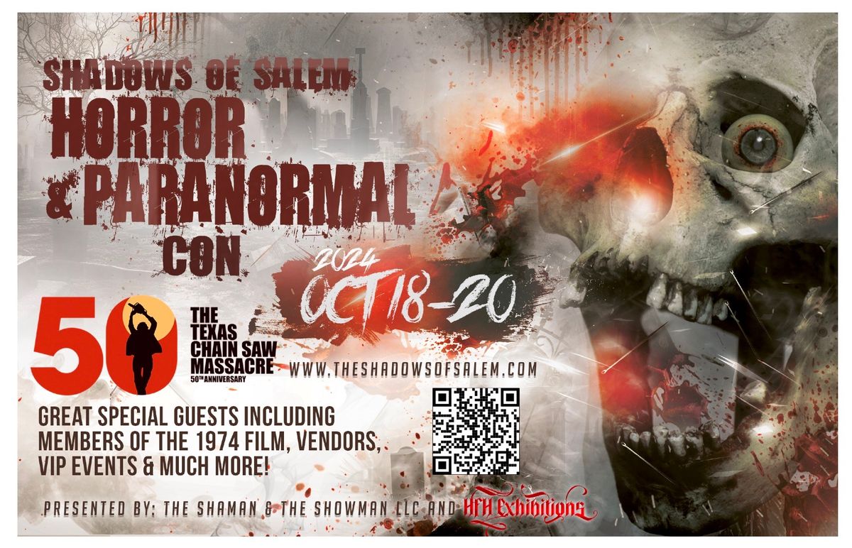 Salem's Horror and Paranormal Convention October 18-20 in Salem MA