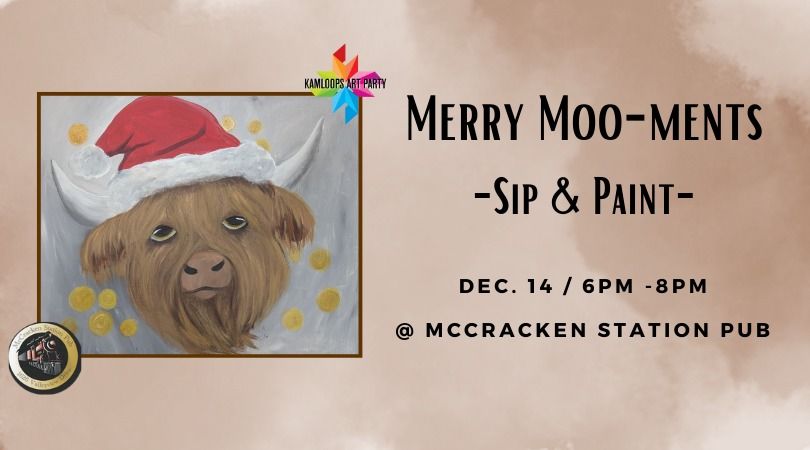 Merry Moo-ments Acrylic:  Sip & Paint @ McCracken Pub