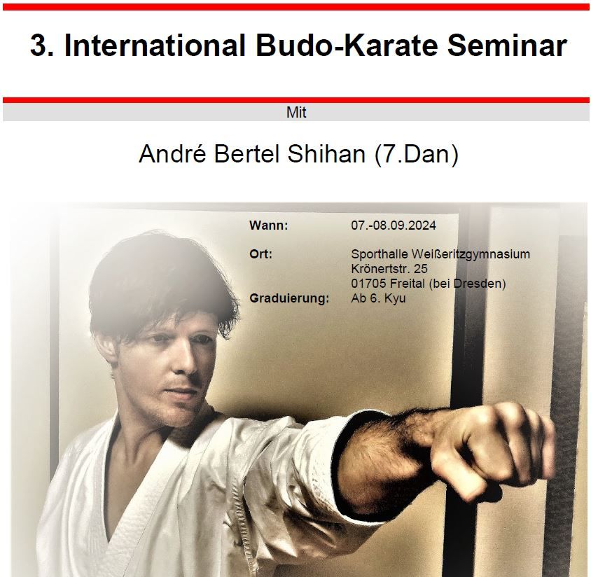 3. International Budo Karate Seminar with And\u00e9 Bertel Shihan