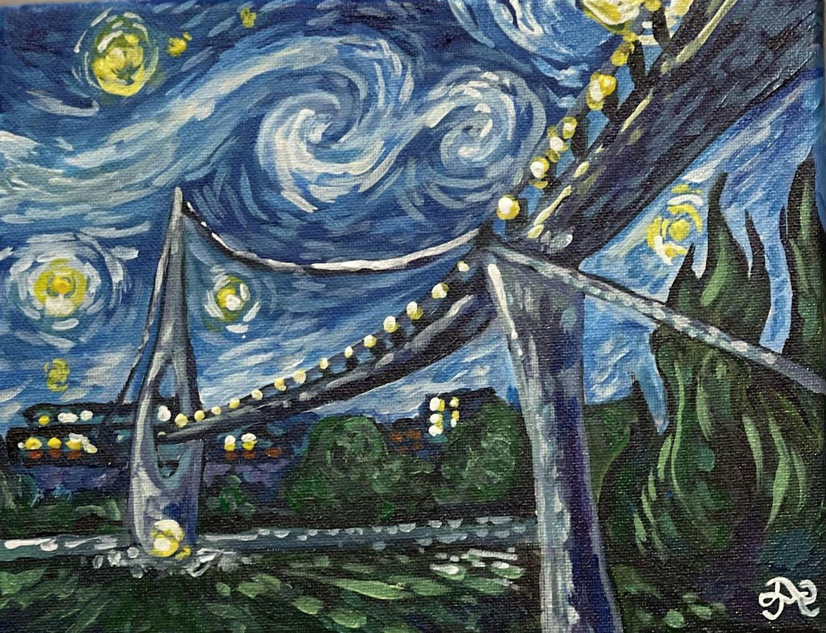 Starry Night Dublin Bridge Painting Class