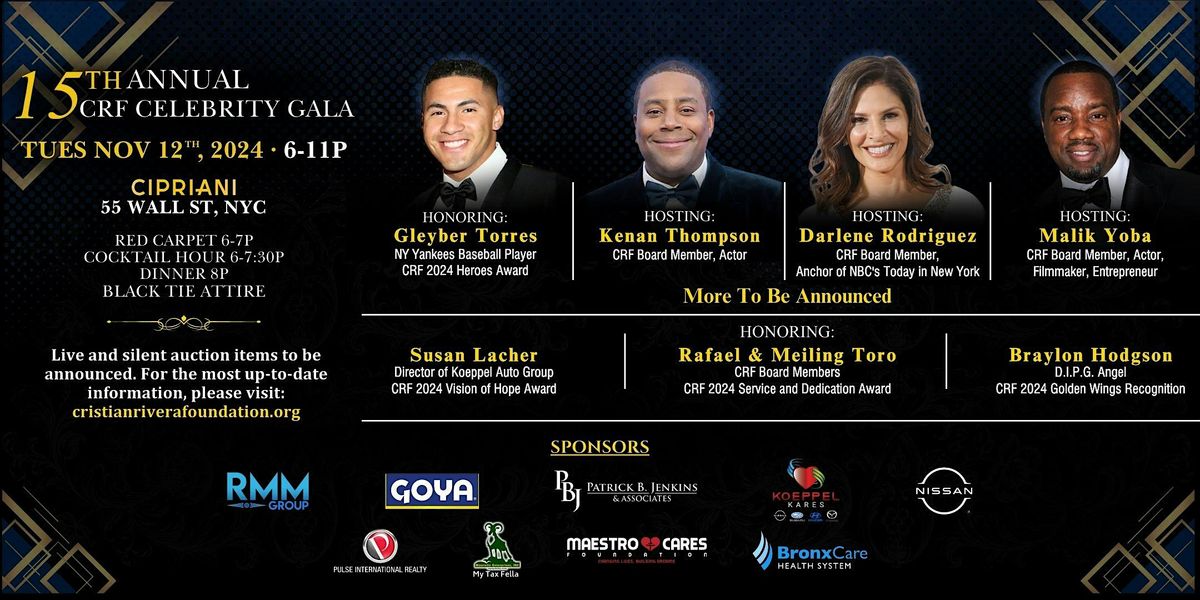 15th Annual Cristian Rivera Foundation Celebrity Gala