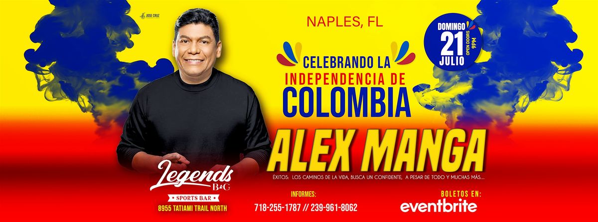 Concierto de vallenato con Alex Manga en Naples, FL I Julio 21