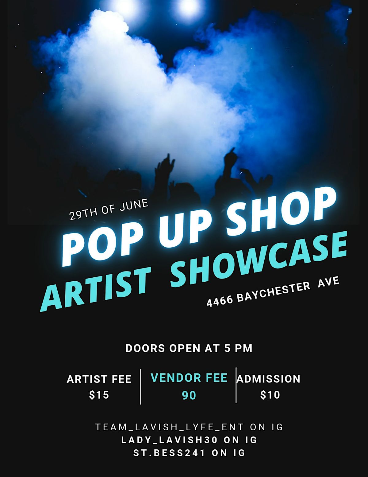 pop up shop artist showcase