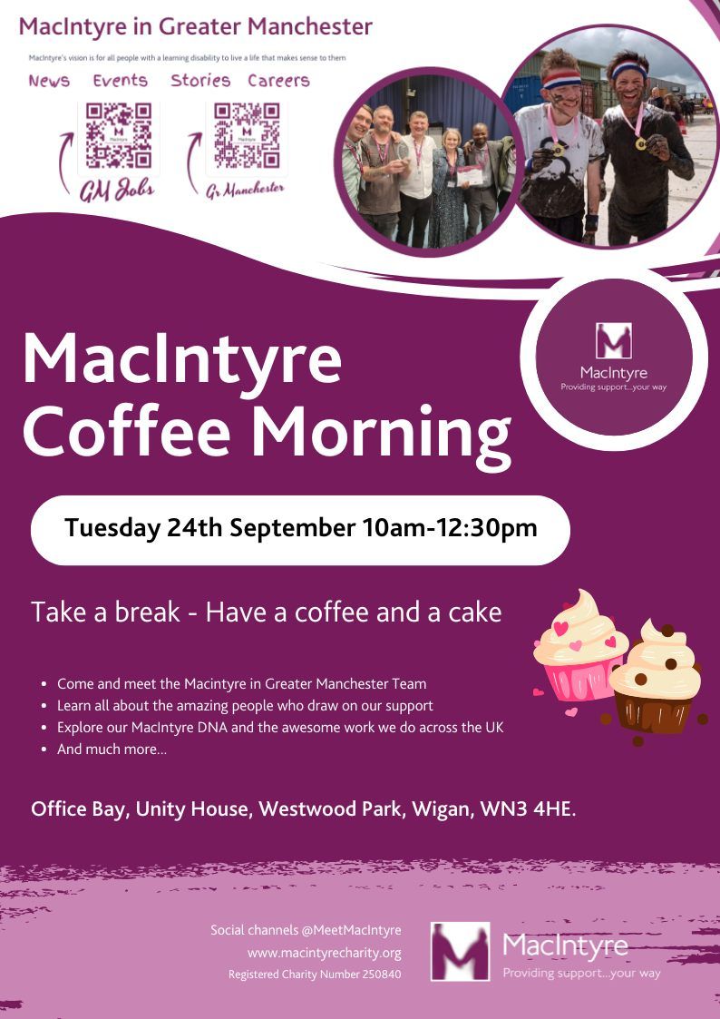 MacIntyre in Greater Manchester Coffee Morning @ Office Bay, Unity House, Wigan