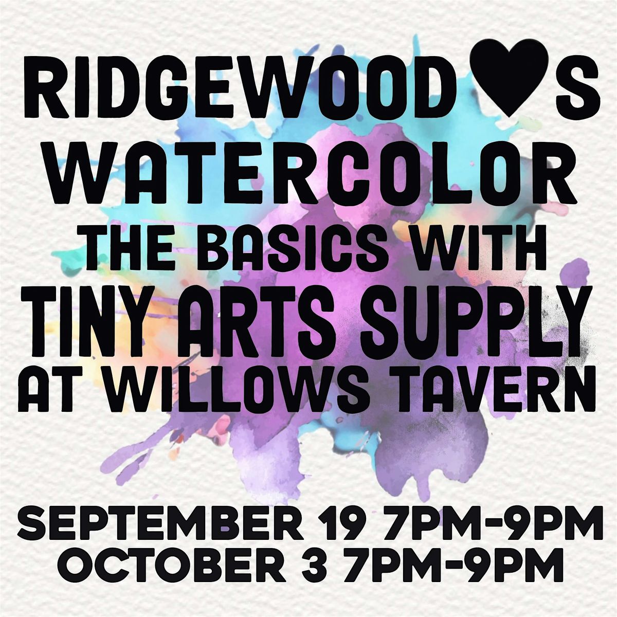 Watercolor and Wine with Tiny Arts Supply at Willows in the backyard