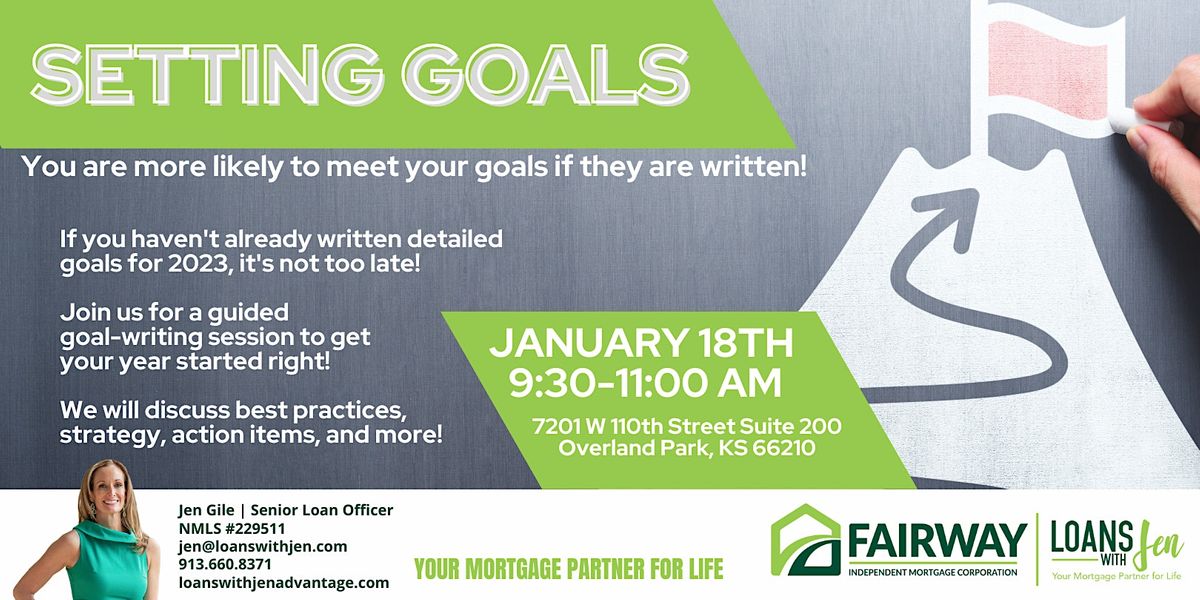 Setting Goals for 2023, 7201 W 110th St suite 200, Overland Park, 18