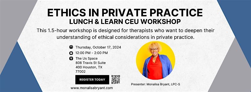 Ethics In Private Practice - CEU Workshop