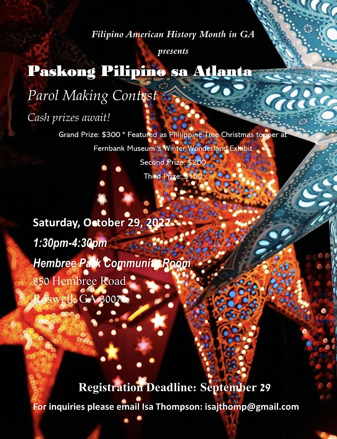 Paskong Pilipino sa Atlanta, a parol making contest